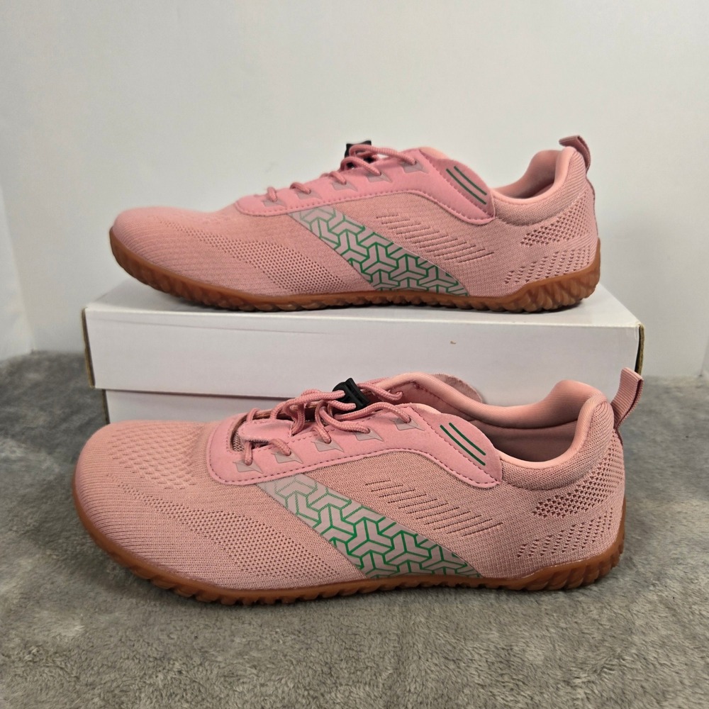 Joomra Women Barefoot Shoes Pink Green Geometric Minimalist Sneakers W705 42.5